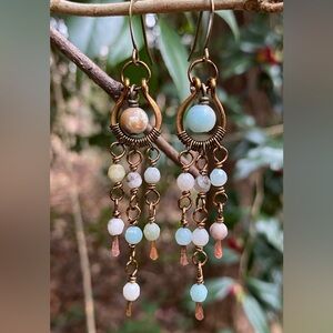 Amazonite Chandelier Earrings